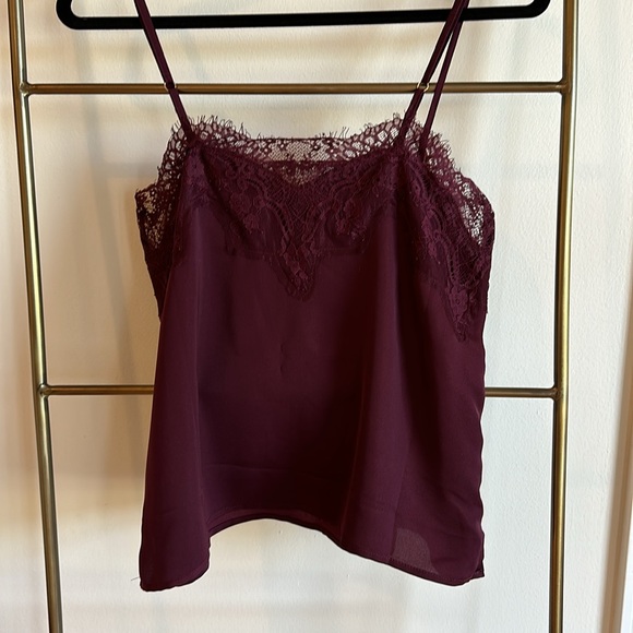 Lulu's Burgundy Lace Tank Top SM - Picture 4 of 5